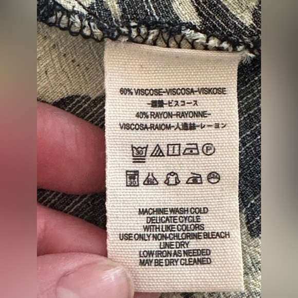 Free People Black Wrap Dress with Cream Floral Print Ruffled Mini Dress size XS - Picture 4 of 9